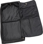 45" Premium Framed Garment Bag with Shoulder Strap and Multiple Pockets, Black, inch
