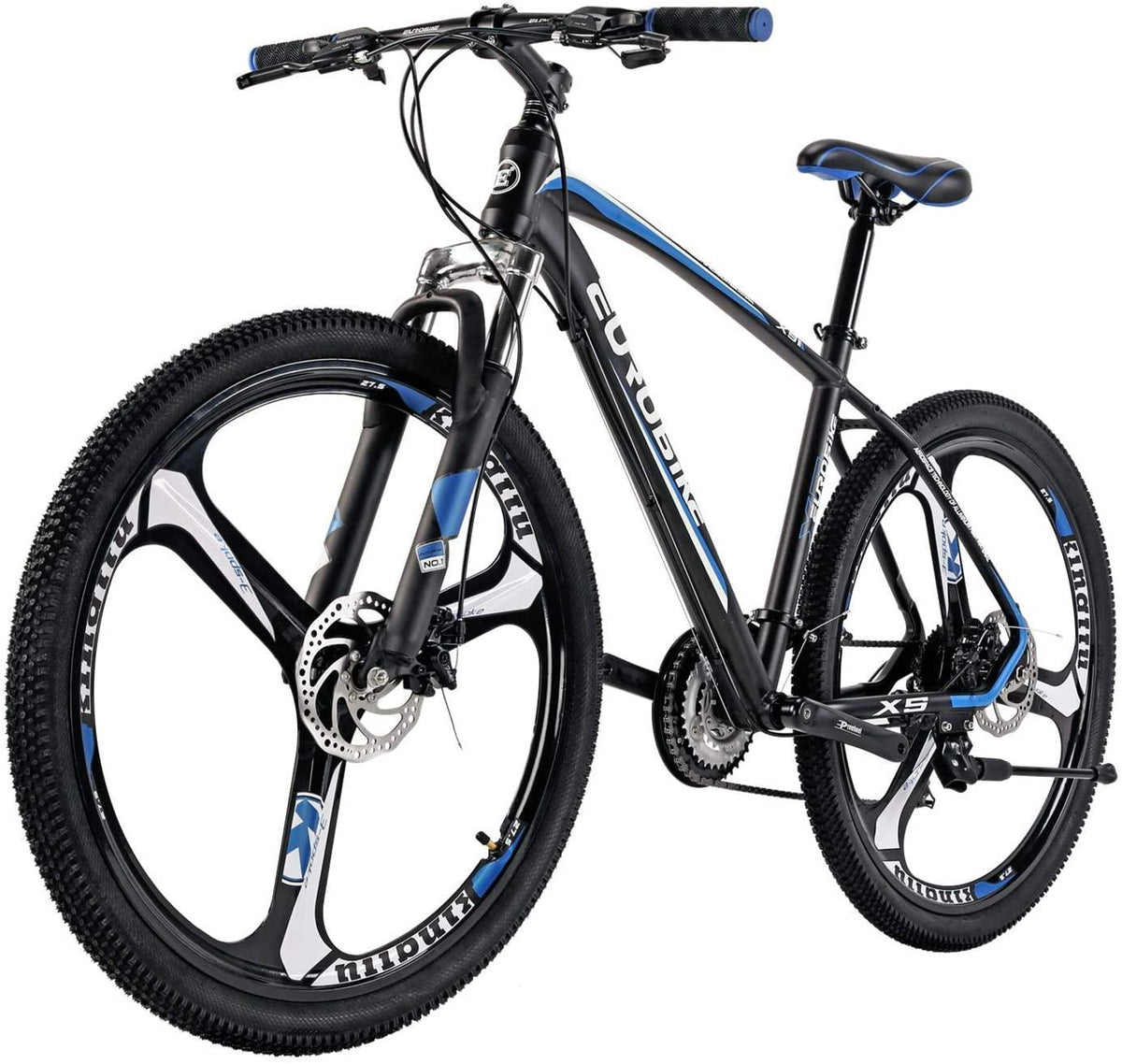 OBK Lightweight Aluminium Frame Mountain Bike 21 Speed Front Suspension Men/Women Bicycle 27.5” Daul Disc Brakes