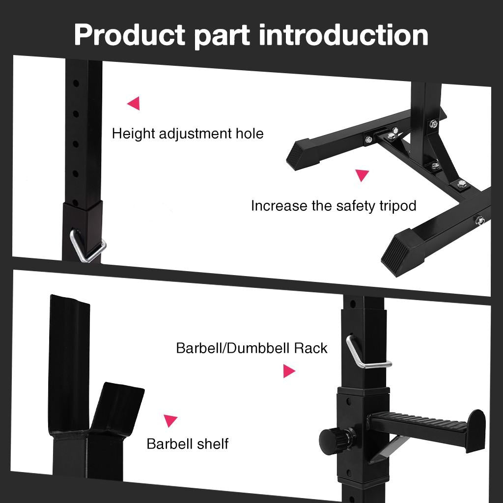 Adjustable Squat Rack Squat Rack Barbell Bench Press Portable Dumbbell Rack