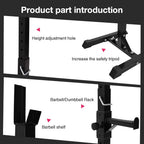 Adjustable Squat Rack Squat Rack Barbell Bench Press Portable Dumbbell Rack