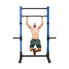Joppoint Multi-Function Adjustable Power Rack 1200 Lbs Exercise Squat Stand Barbell Rack Strength Training Equipment Power Rack with Pull Up Bar-Blue