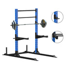 Joppoint Multi-Function Adjustable Power Rack 1200 Lbs Exercise Squat Stand Barbell Rack Strength Training Equipment Power Rack with Pull Up Bar-Blue