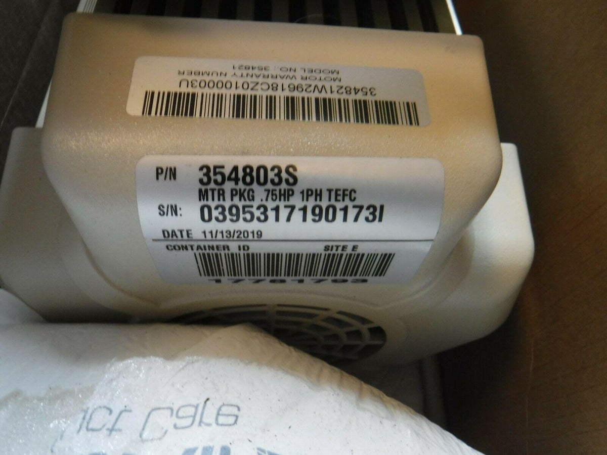 pentair part#: 354803s whisperflo motor .75 hp 115/208-230v 56y 1ph tefc (new)