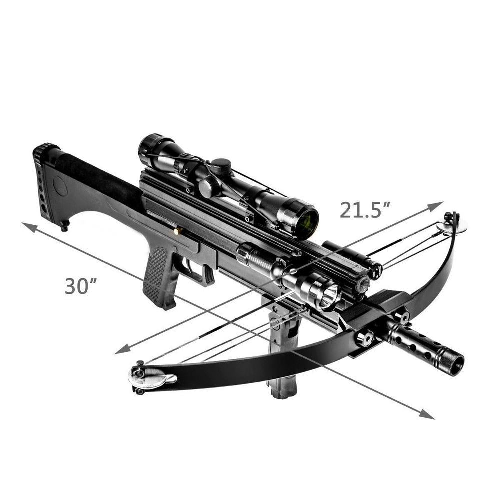 160FPS Multi-Functional Crossbow Hunting Equipment with 32 mm Sight Scope and 200-Mag Capacity