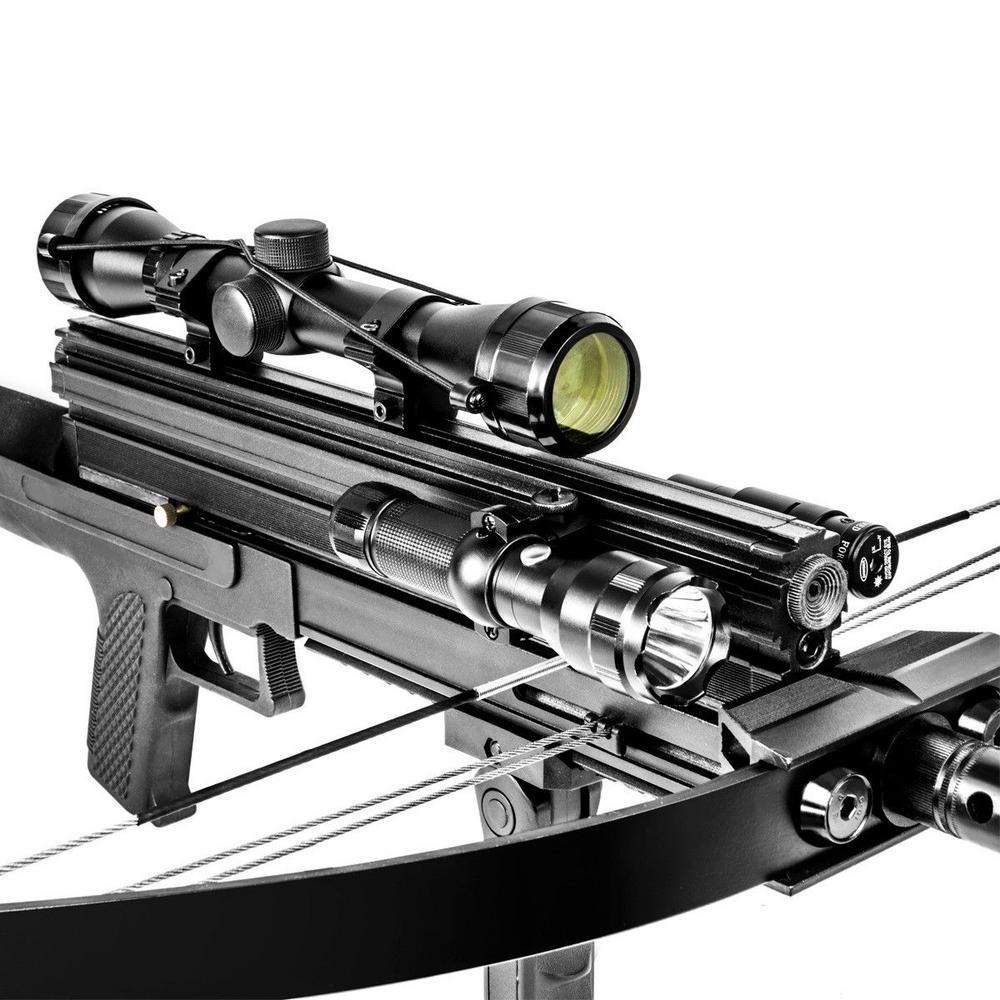 160FPS Multi-Functional Crossbow Hunting Equipment with 32 mm Sight Scope and 200-Mag Capacity