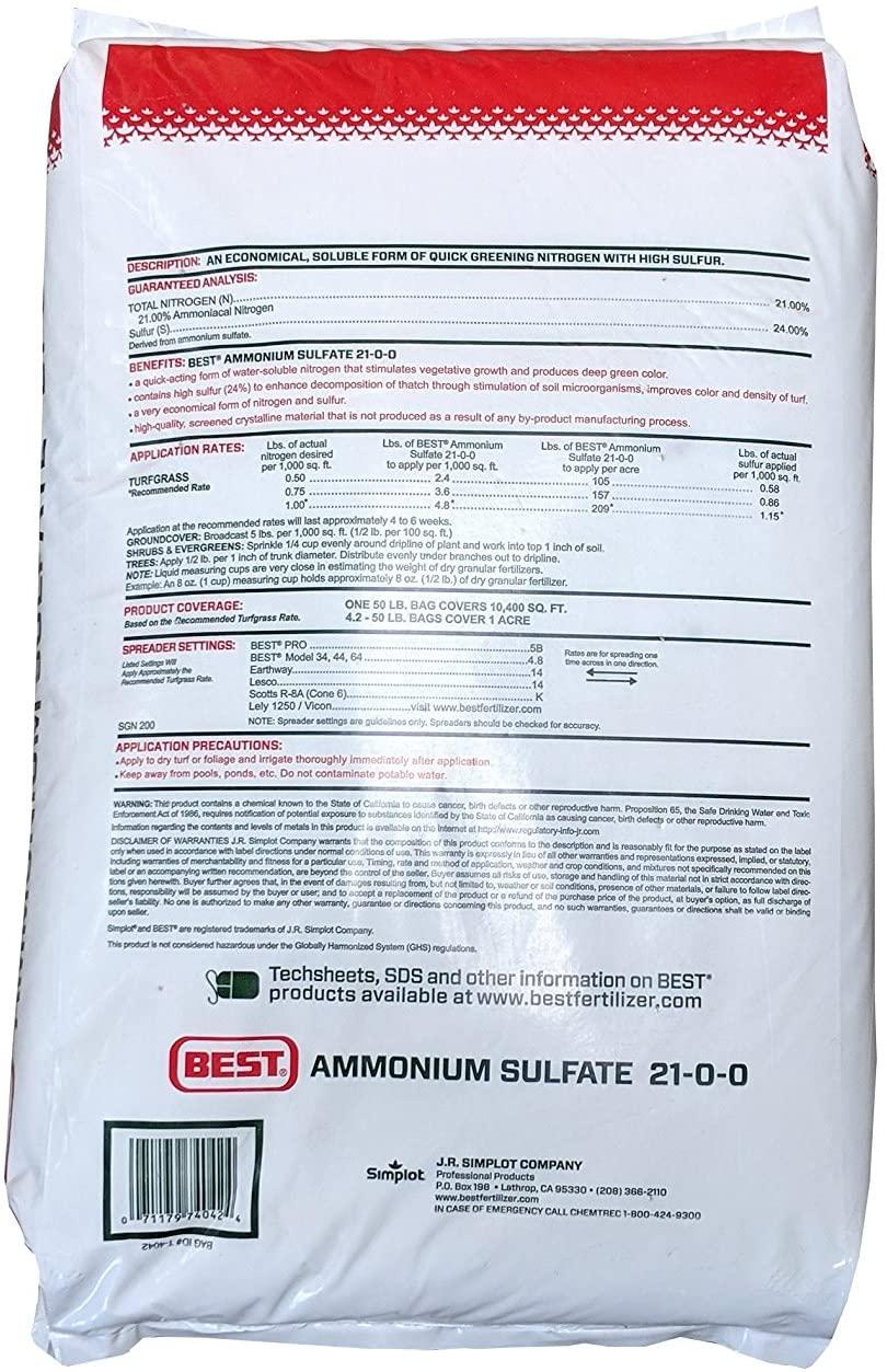 ammonium sulfate 21-0-0 fertilizer"greenway biotech brand" 50 pounds