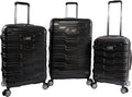 Collins 3 Piece Set Expandable Suitcase with Spinner Wheels, Black, One Size