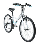 Decathlon Btwin Hybrid Bicycle 100, 24 In., White, Kids 4 Ft. 5 In. to 4 Ft. 11 In.