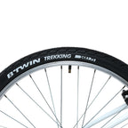 Decathlon Btwin Hybrid Bicycle 100, 24 In., White, Kids 4 Ft. 5 In. to 4 Ft. 11 In.