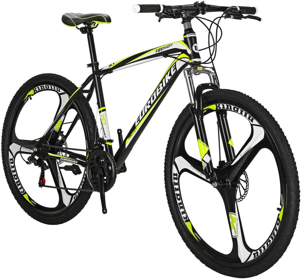 Mountain Bike Mens and Women 27.5 X1 Adult Bicycle 3 Spoke Wheel (red) ...