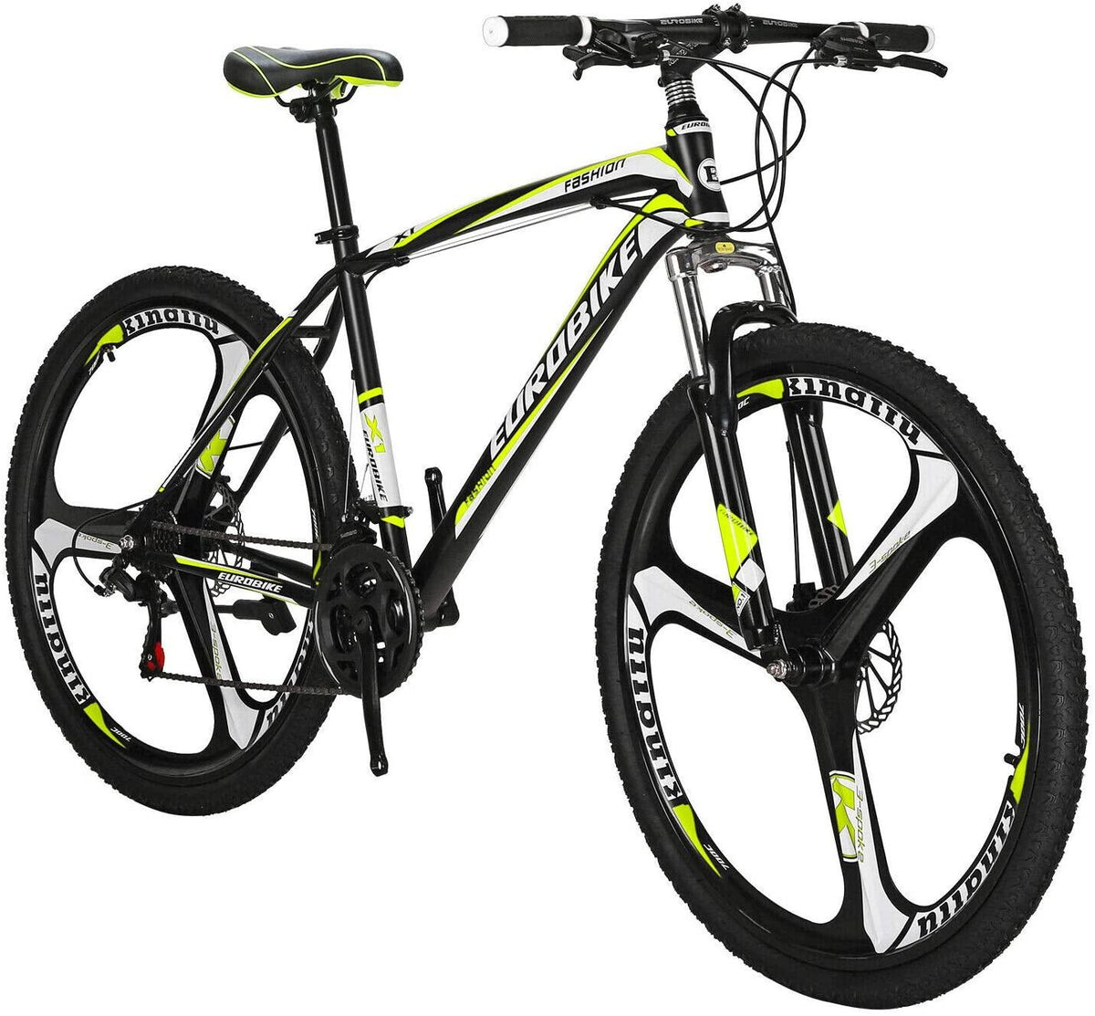 Mountain Bike Mens and Women 27.5 X1 Adult Bicycle 3 Spoke Wheel (red) ...