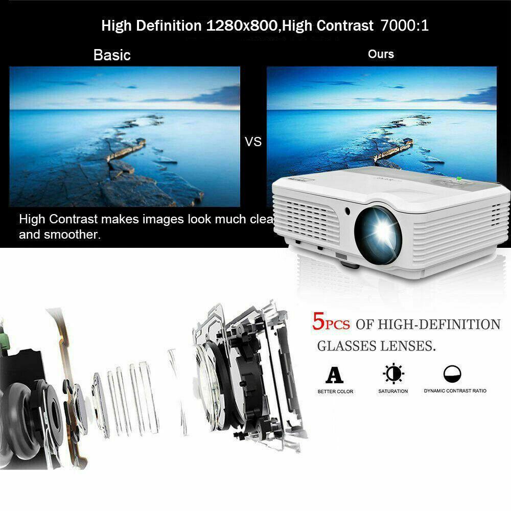 1280*800 smart home cinema projector wireless party movie blue tooth airplay tv