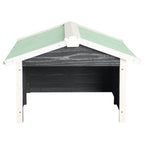 Robotic Lawn Mower GaraOutdoor Portable StoraShed Shelter Solid Firwood, Gray and White 28.3" x 34.3" x 19.7"