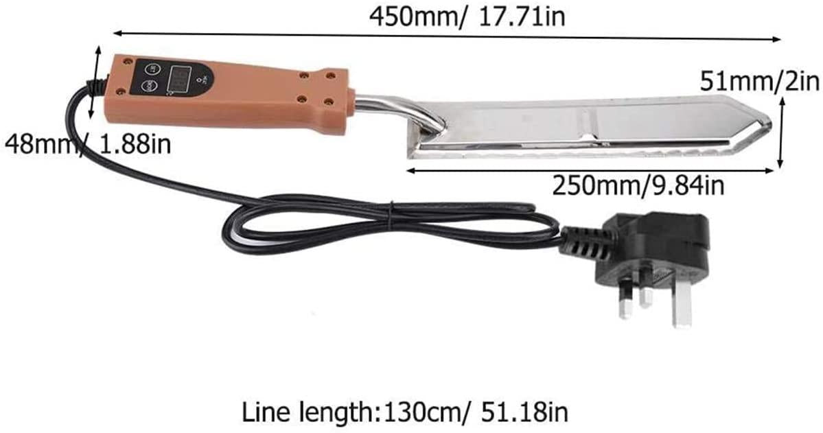 electric scraper honey uncapping knife,stainless steel beekeeping supplies hot knife for beekeeper honey collection cutter tool with wooden handle
