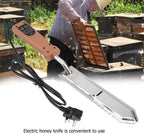 electric scraper honey uncapping knife,stainless steel beekeeping supplies hot knife for beekeeper honey collection cutter tool with wooden handle