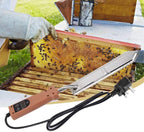 electric scraper honey uncapping knife,stainless steel beekeeping supplies hot knife for beekeeper honey collection cutter tool with wooden handle