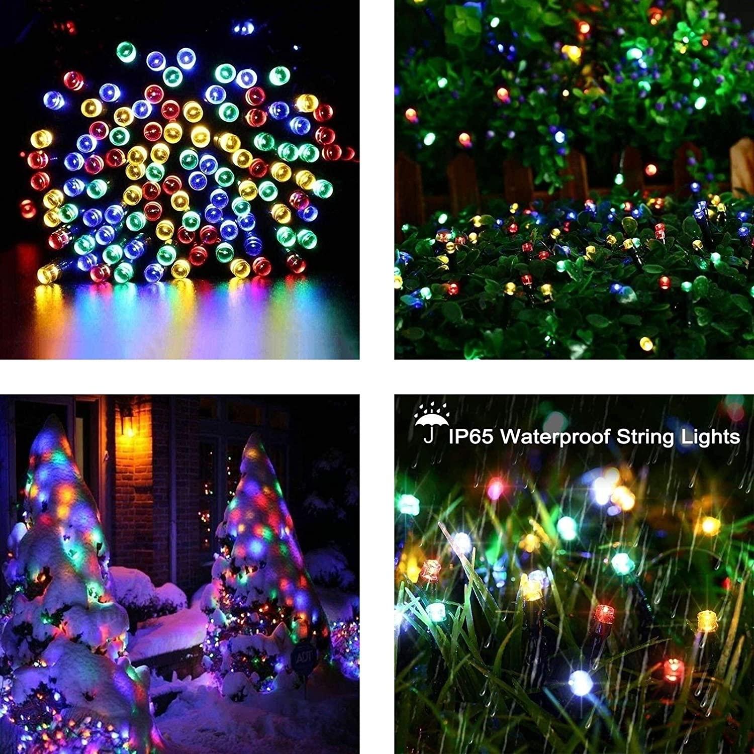 WANGJUNXIU 100 LEDs String Light 10M IP67 Waterproof Fairy Lights Christmas Lights 8 Lighting Effects for Party Living Room Bedroom Patio Garden Xmas Wedding Decoration Halloween String Lights