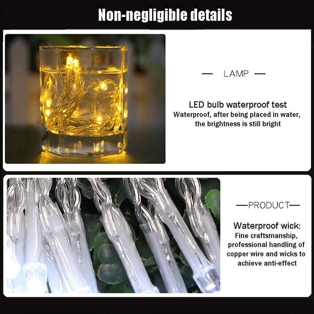 WANGJUNXIU 100 LEDs String Light 10M IP67 Waterproof Fairy Lights Christmas Lights 8 Lighting Effects for Party Living Room Bedroom Patio Garden Xmas Wedding Decoration Halloween String Lights