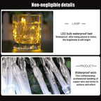 WANGJUNXIU 100 LEDs String Light 10M IP67 Waterproof Fairy Lights Christmas Lights 8 Lighting Effects for Party Living Room Bedroom Patio Garden Xmas Wedding Decoration Halloween String Lights