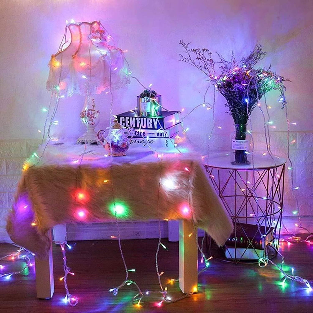 WANGJUNXIU 100 LEDs String Light 10M IP67 Waterproof Fairy Lights Christmas Lights 8 Lighting Effects for Party Living Room Bedroom Patio Garden Xmas Wedding Decoration Halloween String Lights