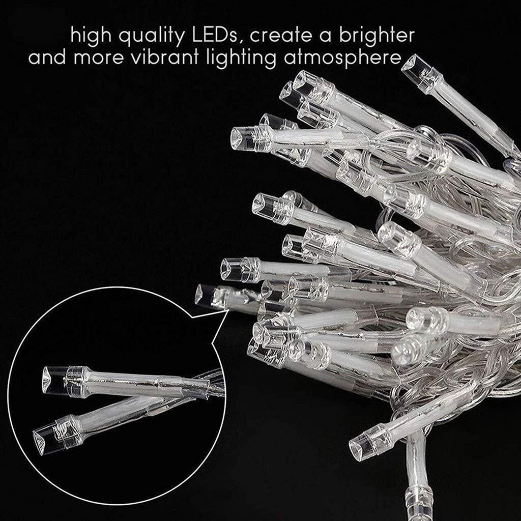 WANGJUNXIU 100 LEDs String Light 10M IP67 Waterproof Fairy Lights Christmas Lights 8 Lighting Effects for Party Living Room Bedroom Patio Garden Xmas Wedding Decoration Halloween String Lights