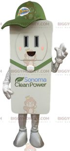 White remote control BIGGYMONKEYmascot costume. remote control costume