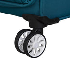 Duo-Tone 3 Piece Softside 4 Wheel Spinner Set, Peach/Sea Teal, 3 Pc