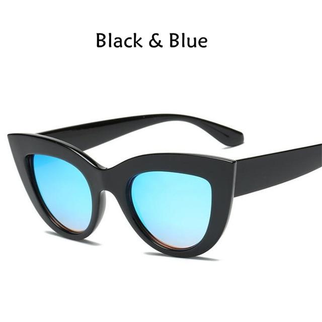 Retro Thick Frame Cat Eye Sunglasses