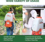 PetraTools Powered Backpack Sprayer with Custom Fitted Cart and 100 Foot Commercial Hose, 2 Hoses Included, Commercial Quality Heavy Duty Sprayer (6.5 Gallon Cart Sprayer)