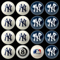 York Yankees Home Vs Away Billiard Ball Full Set of 16