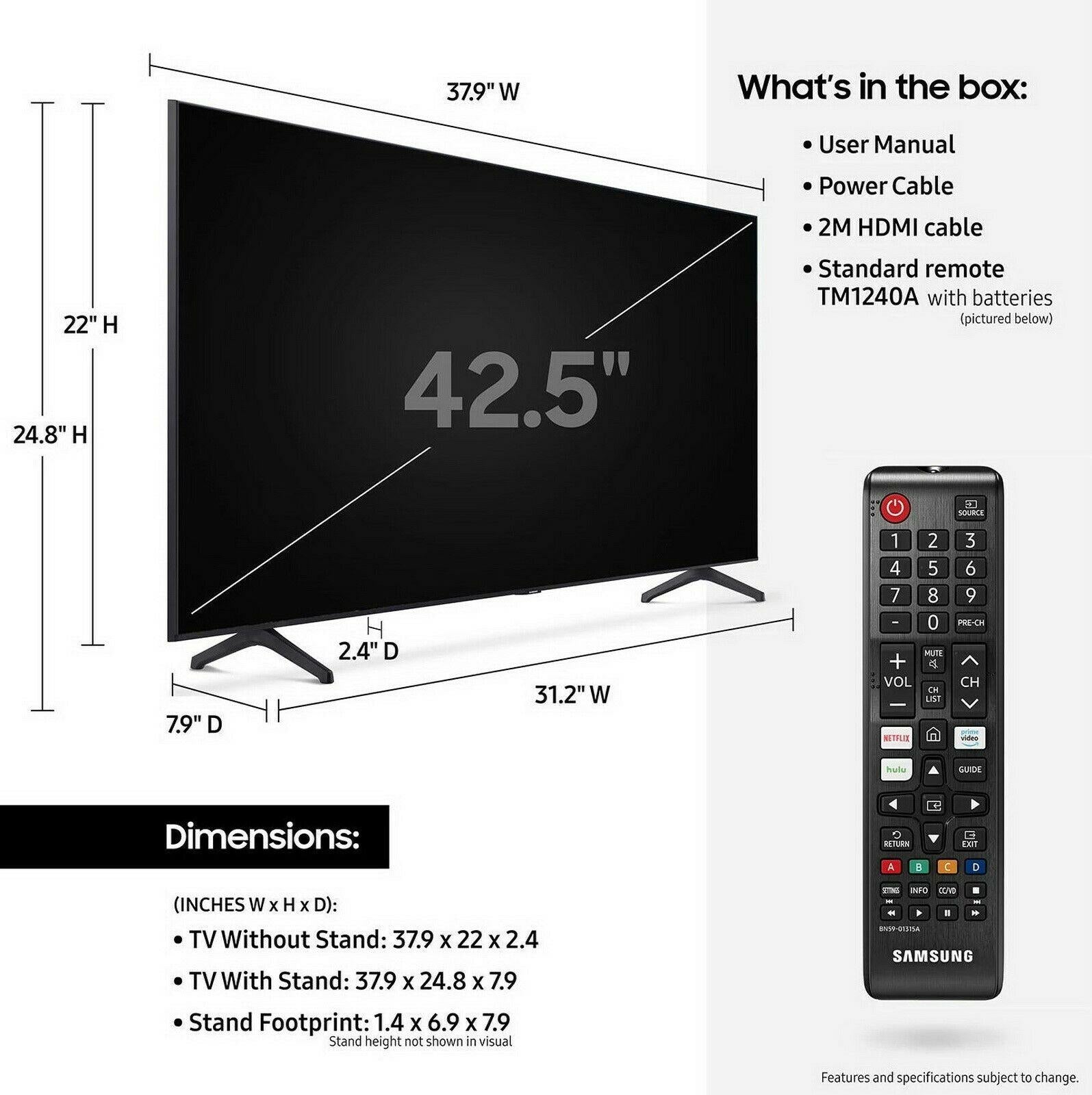 samsung 43" led tv class 4k 2160p ultra hd smart hdtv un43tu700dfxza