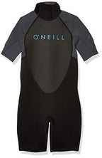 ONeill Wetsuits Youth Reactor-2 2mm Back Zip Short Sleeve Spring Wetsuit, Black/Graphite, 4