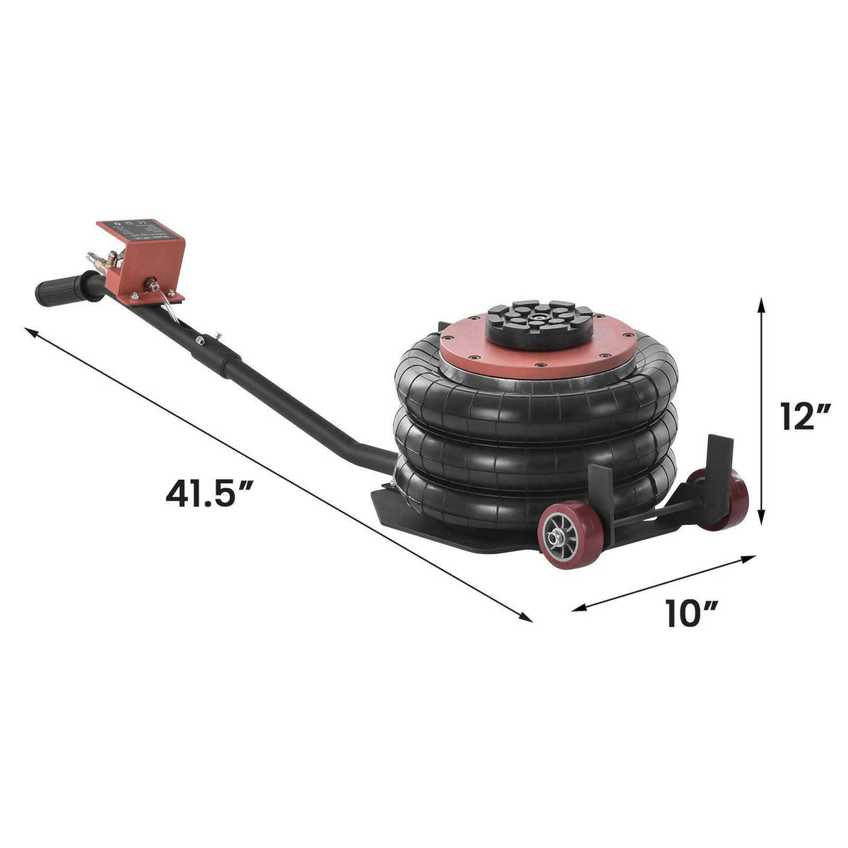 6600lbs/ 3 Ton Triple Bag Air Jack Pneumatic Air Bag Auto Repair Lifting Tool