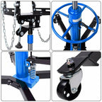 1660lbs Transmission Jack 2 StaHydraulic w/ 360閹 For Car Lift 0.75 Ton us