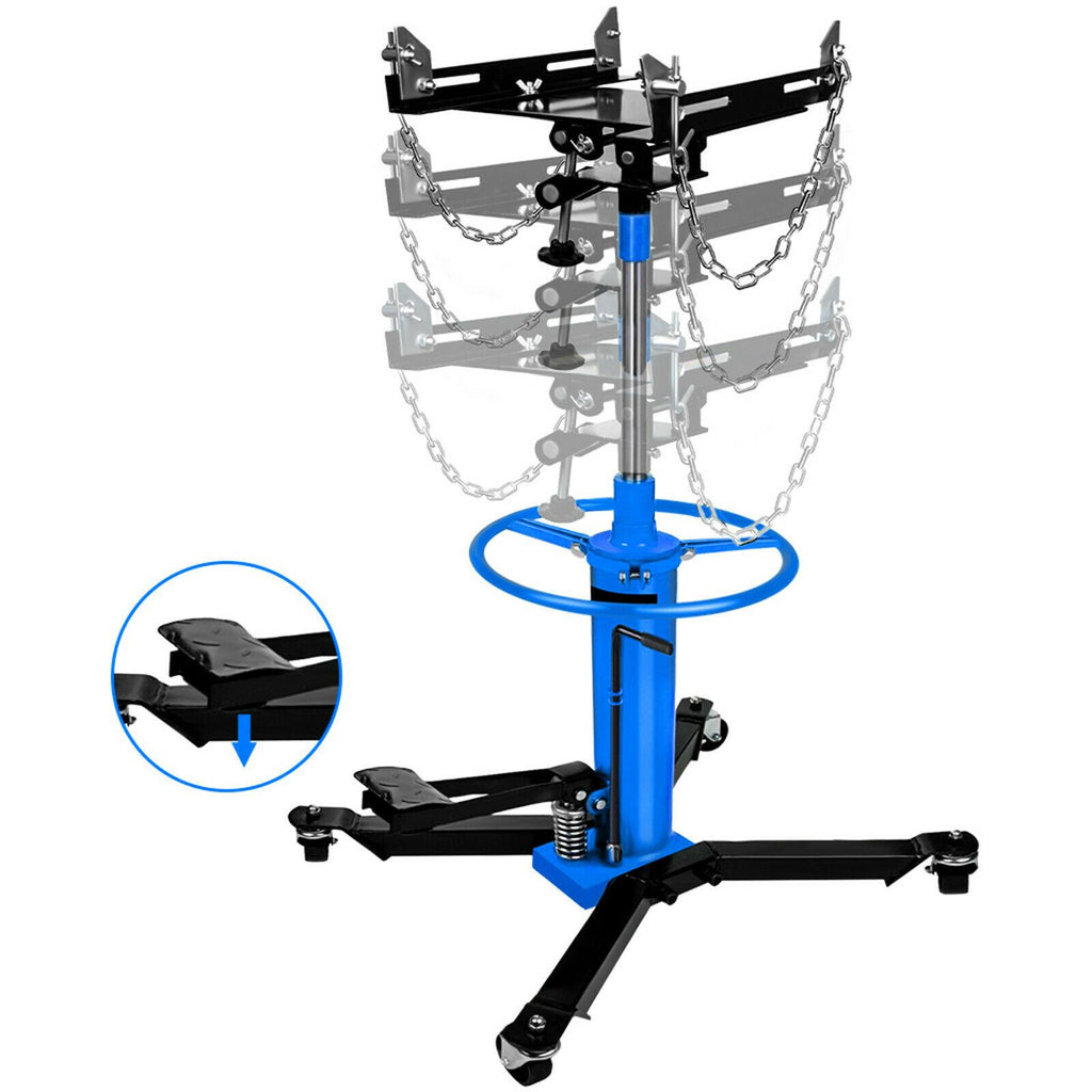 1660lbs Transmission Jack 2 StaHydraulic w/ 360閹 For Car Lift 0.75 Ton us