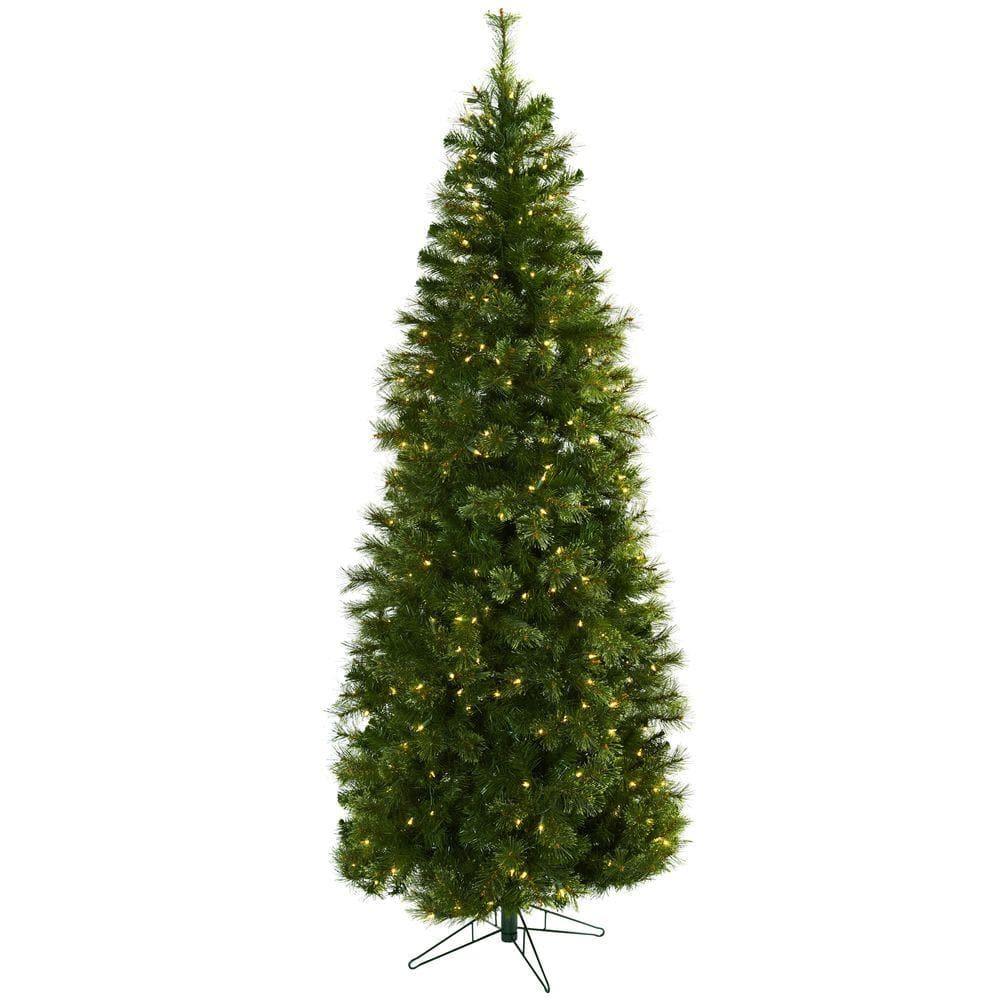 7.5 ft. Cashmere Slim Artificial Christmas Tree with Clear Lights