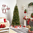 7.5 ft. Cashmere Slim Artificial Christmas Tree with Clear Lights