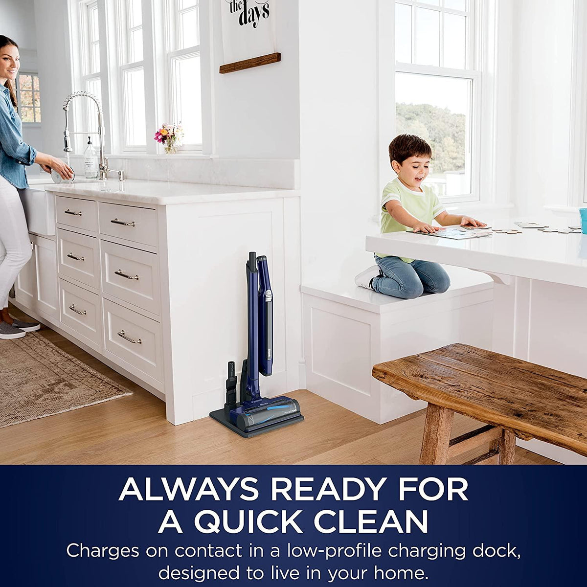 Shark WS633 WANDVAC System Pet Pro Cordless Stick &amp; Handheld Vacuum Combo 3-in-1 Ultra-Lightweight Powerful with Boost Mode, Charging Dock &amp; Motorized Hand Tool, Royal Blue, Navy