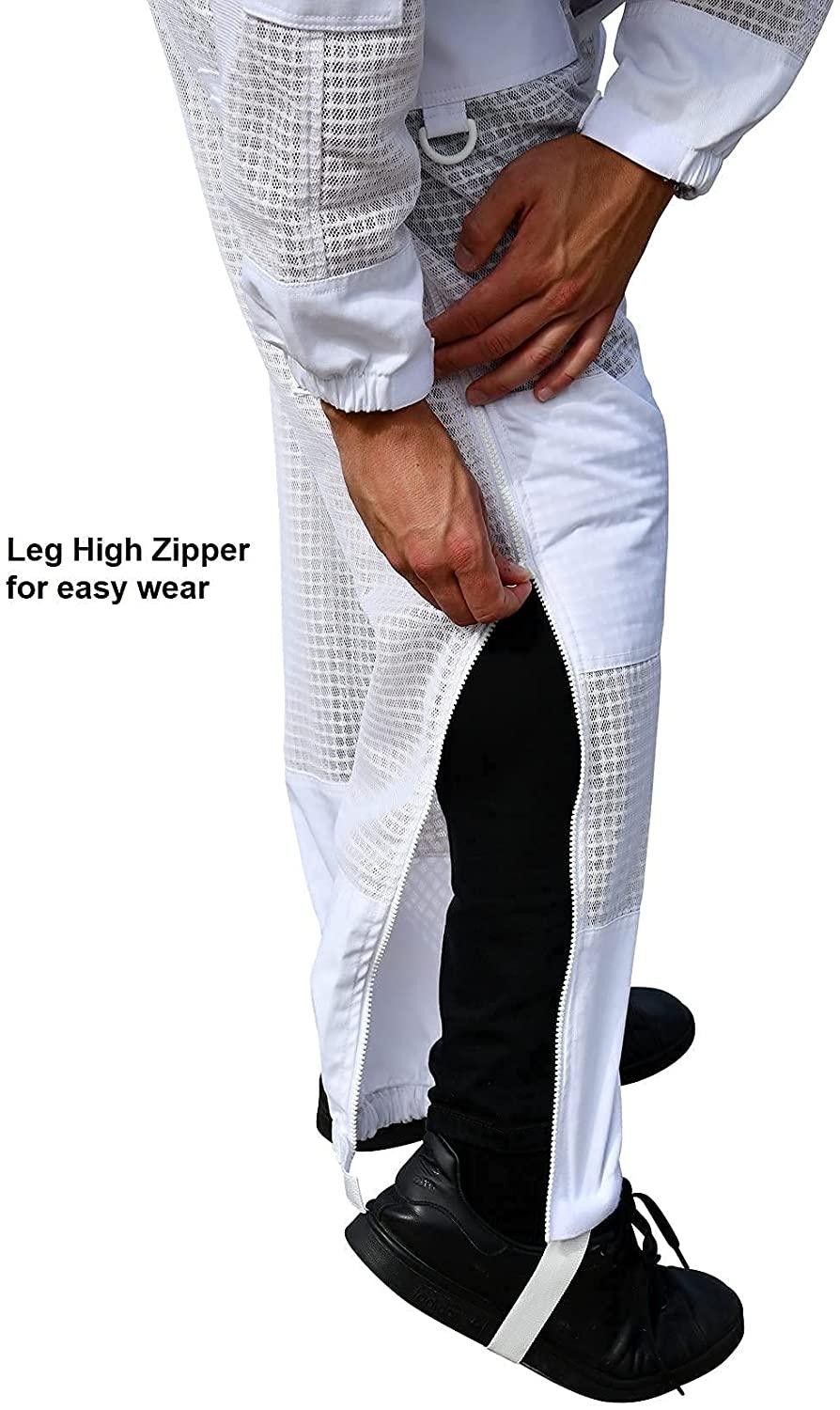 oz armour beekeeping suit ventilated super cool air mesh with fencing &amp; round brim hat (xx-large)