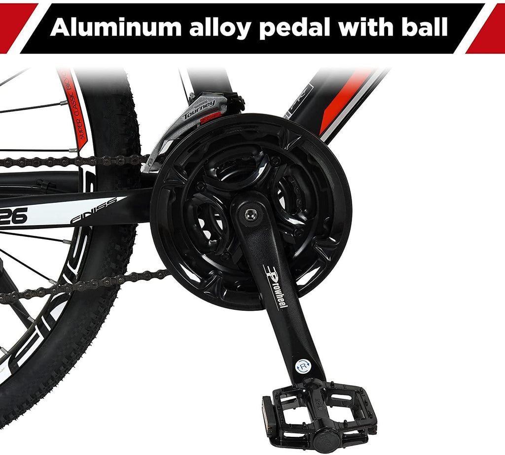 LASBAK Road Bike 24 Speed Dual Disc Brake 26 Inches 700C Lightweight Aluminum Frame Road Bicycle Red Mountain Bike for Men and Women