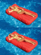 Swimline Solstice 15030R SunSoft Swimming Pool Inflatable Fabric Loungers Red, 2
