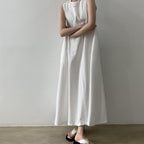 Loose Cotton Linen Sleeveless Long Dress