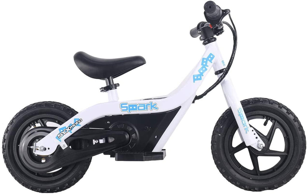 SYX MOTO Spark 24V 100W Kids Mini Electric  Bike Freestyle Ride-on Bike (White)