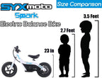 SYX MOTO Spark 24V 100W Kids Mini Electric  Bike Freestyle Ride-on Bike (White)