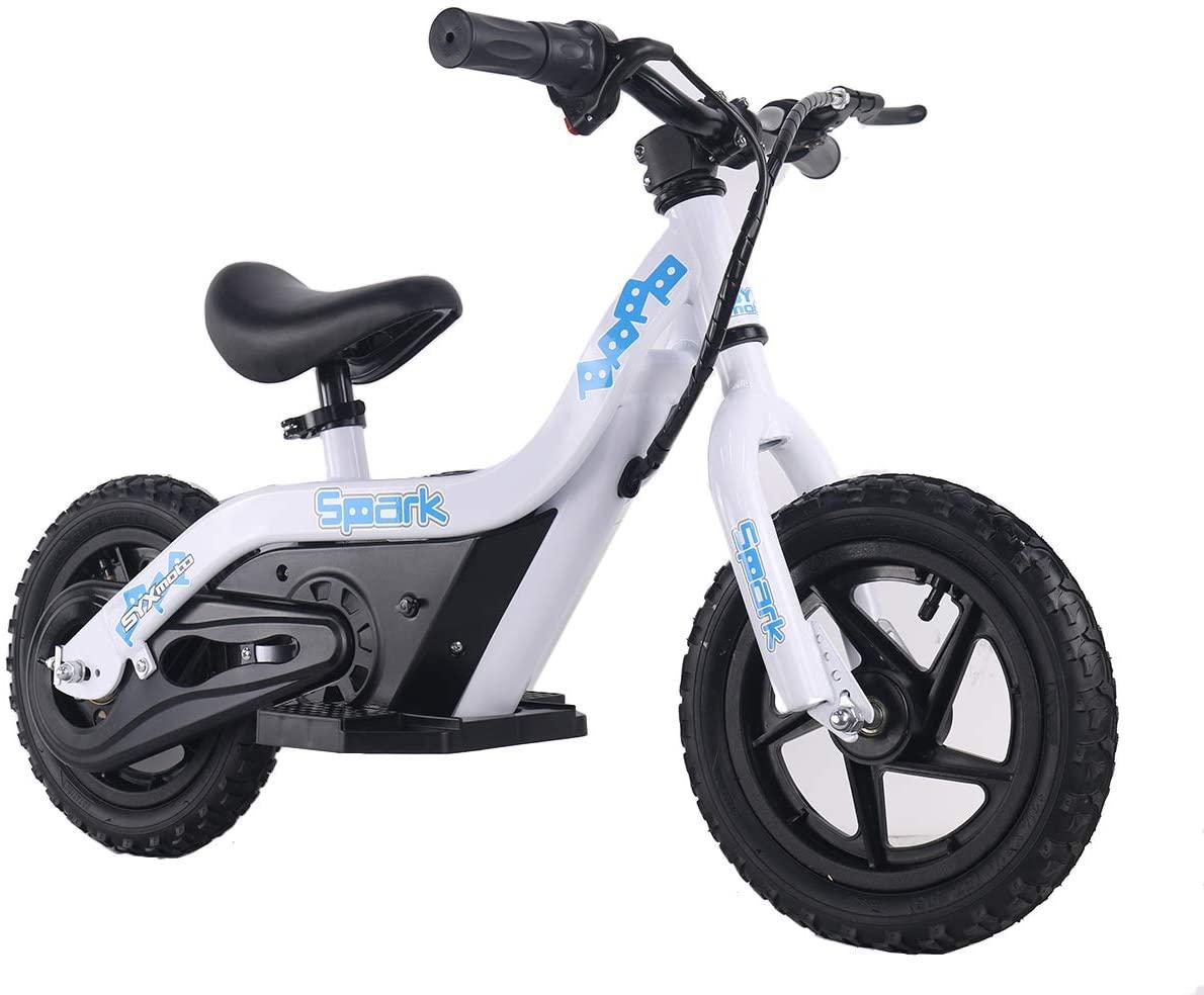 SYX MOTO Spark 24V 100W Kids Mini Electric  Bike Freestyle Ride-on Bike (White)
