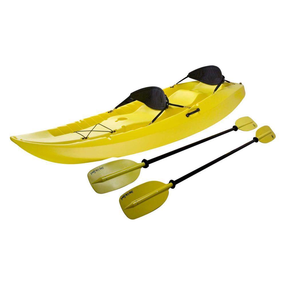 Manta Kayak with Paddles and Backrest - Yellow