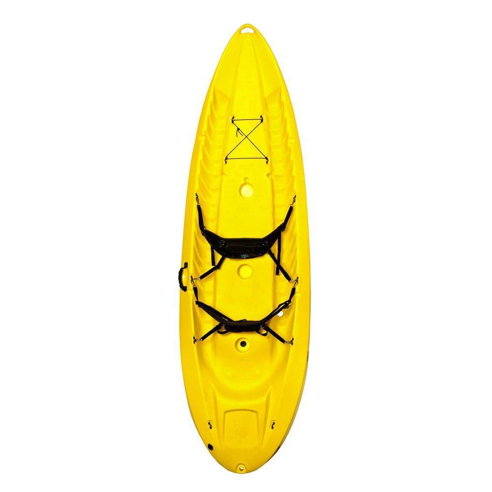 Manta Kayak with Paddles and Backrest - Yellow