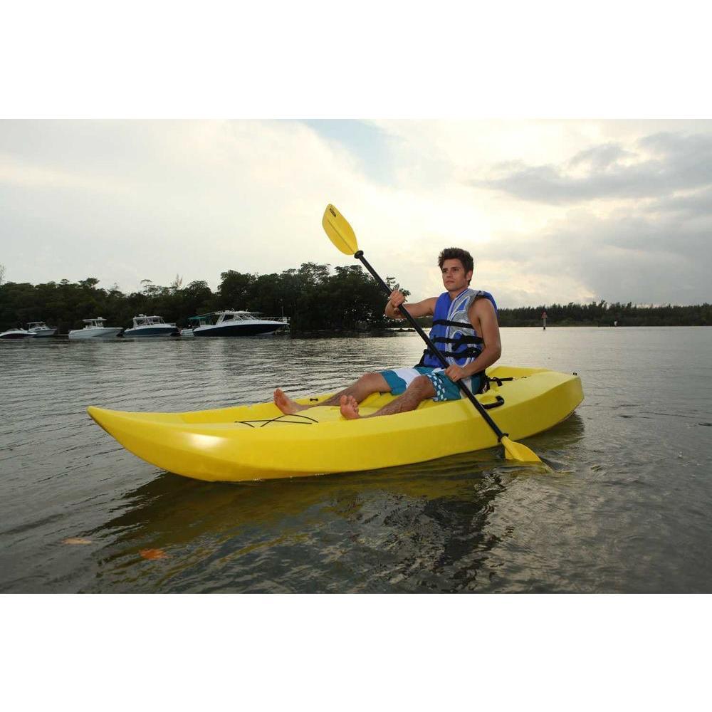 Manta Kayak with Paddles and Backrest - Yellow