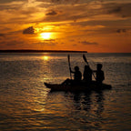 Manta Kayak with Paddles and Backrest - Yellow