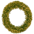 72 in. Artificial Norwood Fir Deluxe Wreath with 600 Clear Lights